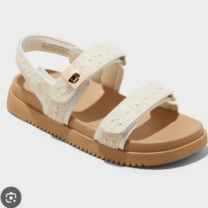 A New Day Ivory Pearl Embellished Sandals